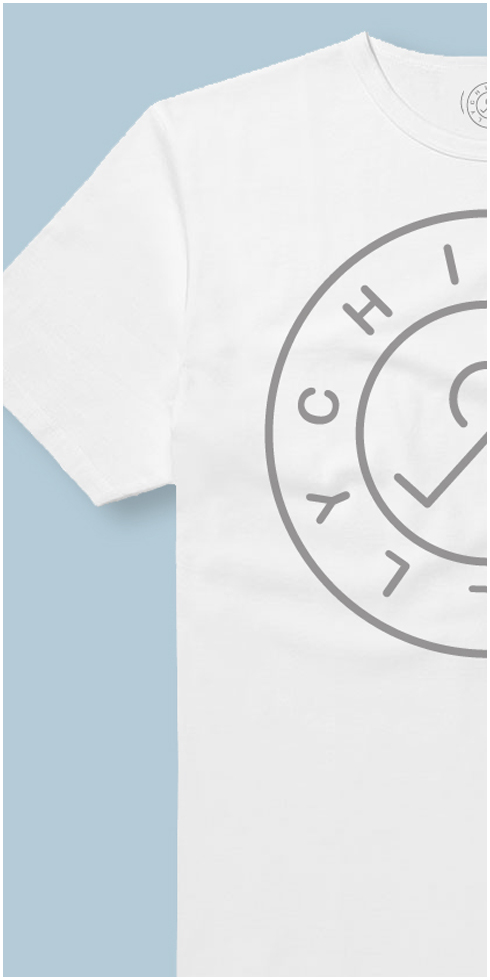 Positive Chest Print T-shirt (White)
